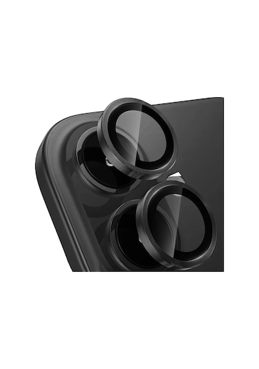 Apple Uyumlu iPad iPhone 17 Zore Mikro Kamera Lens Koruyucu Siyah