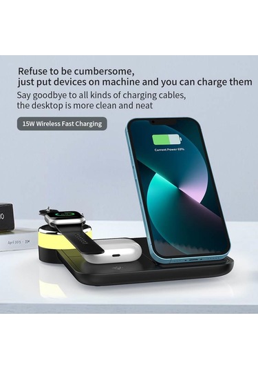 Wıreless Charger 4 In 1-siyah / 7069