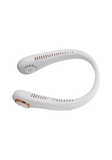 Kosona Beyaz Boyun Bağlı Fan - 3 Hızlı, 360 Soğutma, Pilli Ve Taşınabilir, Saç Koruyucu, Uzun Süre Konforlu Kullanim Beyaz