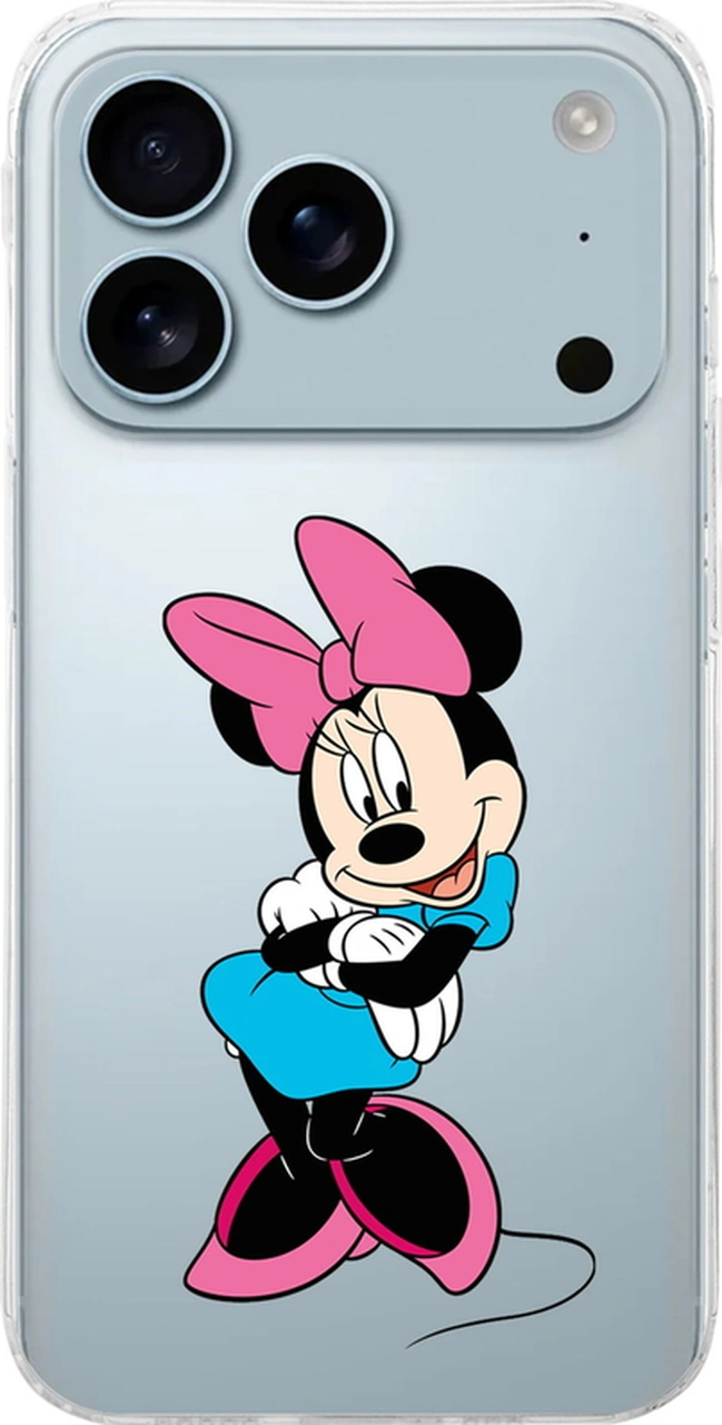 Apple Uyumlu iPhone 17 Pro İle Minnie Mouse 4 Baskılı Şeffaf Kılıf
