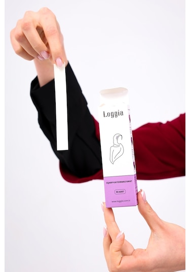 Eşarp Şal Kaydırmaz Özel Bant 50 Adet - Sabitleme Bandı Çift Taraflı Sabitleyici Eşarp Bandı