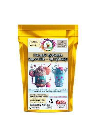 Coffee Naturelle İtalyan Karamel Aromalı Blue Dream Mavi Rüya Milkshake & Smoothie 1 KG