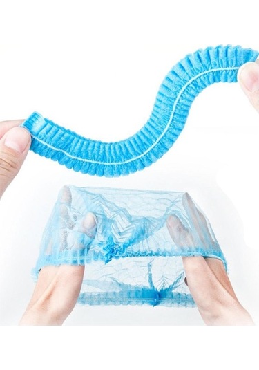 Trendooze Toz Toz Tek Şapkası Saç Mavi Kullanımlık Geçirmez Filesi Anti Hg