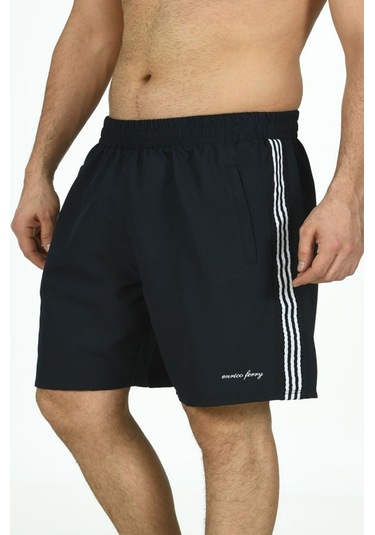 Enrıco Ferry Erkek Yanları Şerit Büyük Beden Deniz Şortu Edy2373B