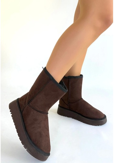 Sophia Kahverengi Süet Bot Kahverengi