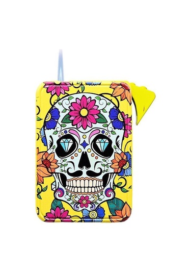 La Catrina Sigara Tabaka Ve Çakmak Seti Sarı