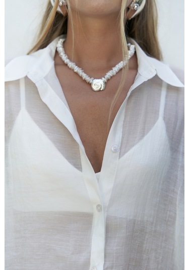 Lyra Oversize Ekru Gömlek ekru