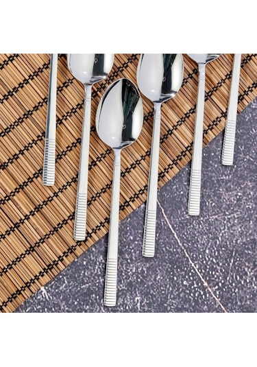 Cooker 6'lı Heybeli Paslanmaz Çelik Yemek Kaşığı Ckr2164 Çelik