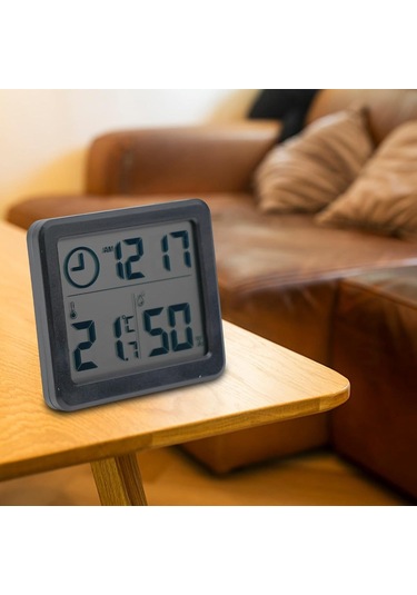 Yaleker Ev İçin Dijital Isı Ve Nem Ölçer - Modern Lcd Ekranlı Akıllı Ev İklim Takip Cihazı -10 C/+70 C