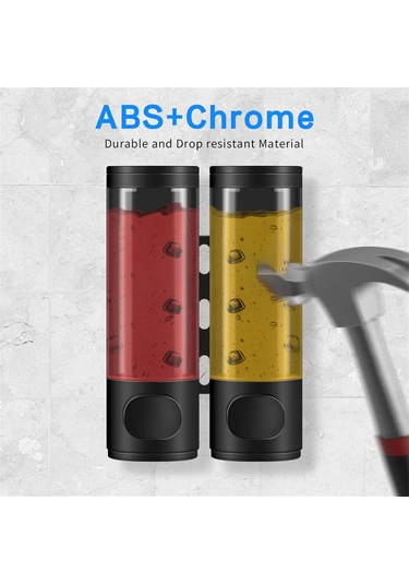 Anjiexun Şampuan Ve Saç Kremi Dağıtıcısı, Banyo Duş Dağıtıcısı 2 Siyah