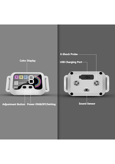 Geeksen Köpek Eğitim Cihazı Köpekler İçin Havlama Tasması Renkli Ekran Akıllı