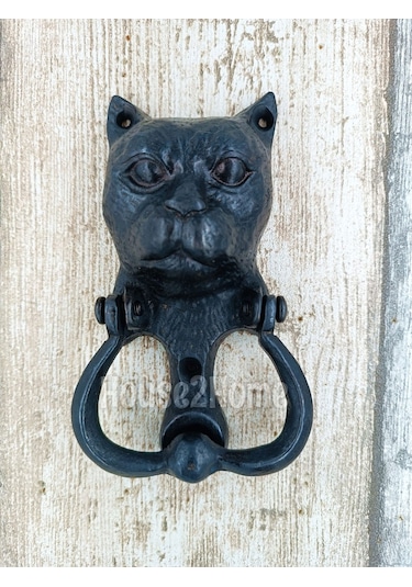 House2home El Yapımı Pirinç Kedi Kapı Tokmağı