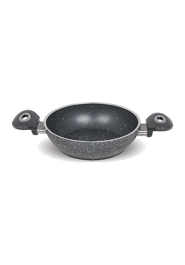 Fms Granit Yumurta Sahanı Bakalit Sap 22 CM Gri