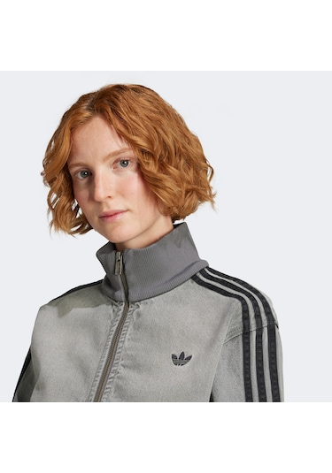 Adidas Adicolor Denim Kadın Gri Kot Hırka Jy2564 Gri