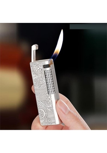 Dunhll Tarz M2 Çarklı Mekanik Çakmak Gümüş