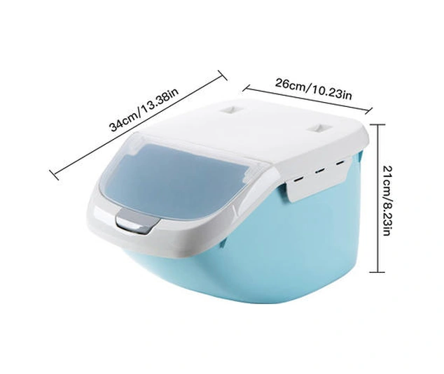 Mühürlü 6 Kg Gri Pirinç Dağıtıcı Tahıl Tahıl Saklama Kutusu Mühürlü Nem Geçirmez Pet Gıda Saklama Konteyner Küf Anti Oksidasyon Şişeler, Kavanozlar Ve Amp Kutular 2