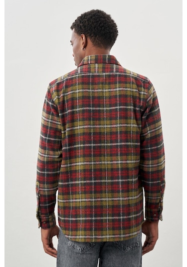 Koyu Yeşil Yünlü Ekose Desen Yumuşak Yaka Cepsiz Uzun Kol Casual Comfort Fit Gömlek 1004245227 Koyu Yeşil Koyu Yeşil Yünlü Ekose Desen Yumuşak Yaka Cepsiz Uzun Kol Casual Comfort Fit Gömlek 1004245227 Koyu Yeşil