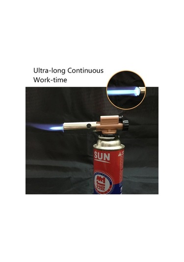 Createtech Elektronik Ateşleme Bakır Alev Bütan Gaz Brülörü Tabancası, Kamp Piknik Barbekü Kaynak Ekipmanları Çok Renkli