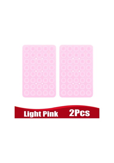 Goldenqian Çift Taraflı Silikon Vantuz Cep Telefonu Fikstürü İçin Vantuz Yapışkanlı Silikon Kauçuk Enayi Ped Sabit Ped Light Pink-2pc Light Pink-2pc