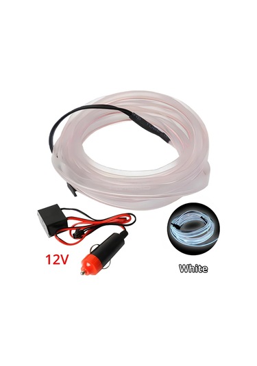 Sıcak Satış 1/2/3/5m Araba Iç Aydınlatma Led Kapı Şeritleri Dekorasyon Çelenk Teli White-cigarett 5m 1 Piece Set