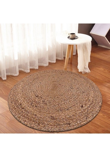 Jüt Yuvarlak Hasır Halı Yolluk Salon Oda Mutfak Halısı Ks-1021