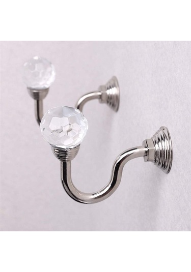 Adet Kristal Klasik Kanca Bağlama Taban Metal Püskül Perde Aksesuarları Askı Dekorasyonu Gümüş Üzerine Monte Edilmiştir Çok Renkli