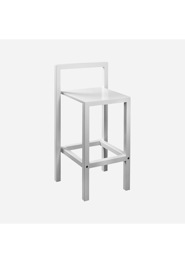 Diva Ahşap Bar Taburesi 68 cm Beyaz