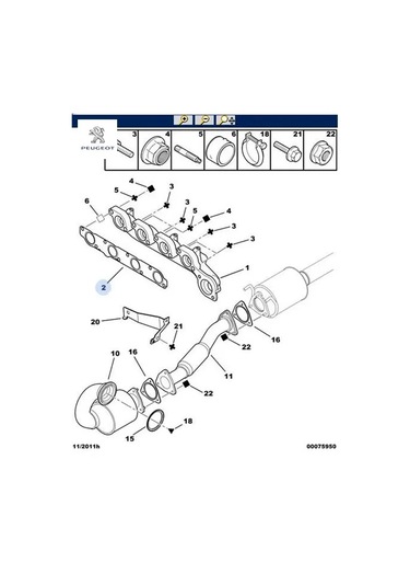Egzoz Manifolt Contasi Boxer 2.2 07- Peugeot Cıtroen, Peugeot 0349.l5