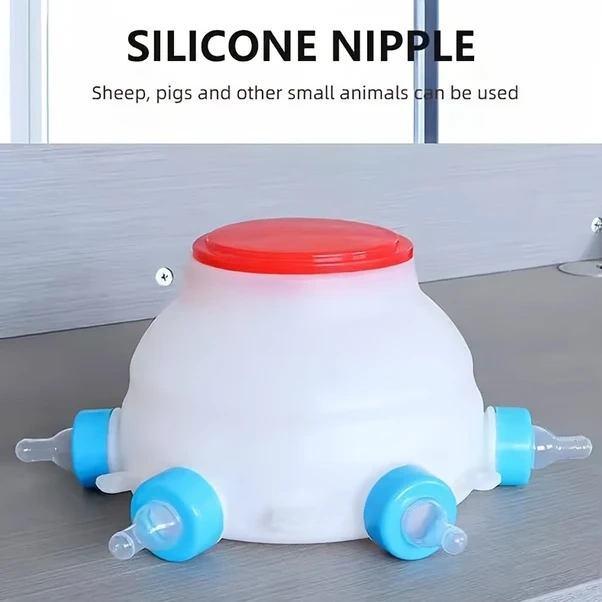 Willowhaven Beyaz 6 Emzilikli 84.54oz Kaliteli Plastik Kuzu Ve Buzağı Bakım Kovası