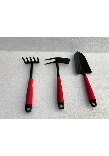 Üçlü Bahçe Seti Tırmıkçapa Kürek (sap Renkleri Değişken Olabilir)