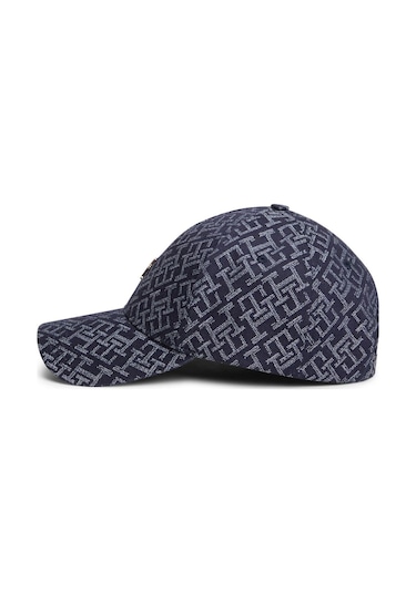 Tommy Hilfiger Th Monogram Jacq Cap Kadın Mavi Şapka - Aw0aw18331