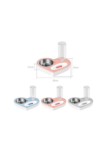 Sones Evcil Hayvan Kasesi Aşk Ve Nem Geçirmez Ağız Çift Kullanımlı Kase Kedi Otomatik Su Kasesi