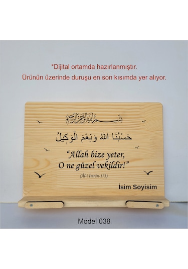 Münzevi Masaüstü Ahşap Rahle/tablet/kitap Tutucu-model038