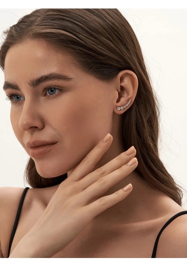 Vladlena Tırmanıcı Küpeler Kaffes Gümüş 925 197758443 Diğer