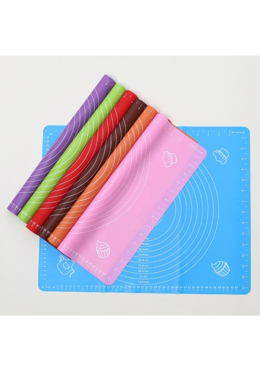 Tilbe Home Silikon Ölçekli Hamur Matı Premium Çok Amaçlı Isıya Dayanıklı Fırın Altlığı