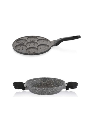 Schafer Granit 22 Cm Sahan Ve Emojili Pankek Tavası 26 Cm