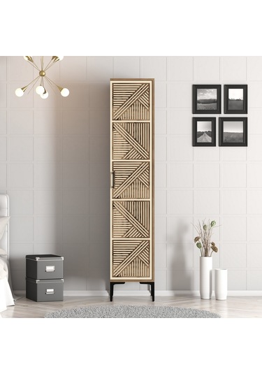 Variant Kumsal 1 Kapılı P Gardrop - Ceviz / Krem