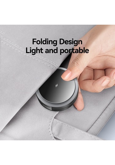 Usams Cd234 Katlanır 3'ü 1 Arada Manyetik Kablosuz Hızlı Şarj Cihazı Siyah