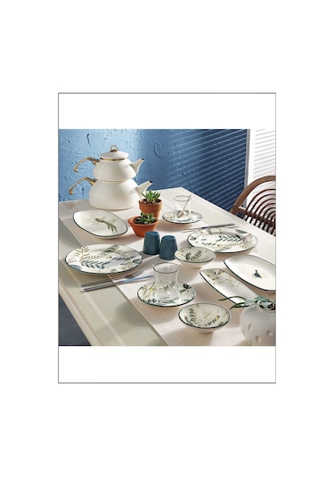 Pierre Cardin 31 Parça 6 Kişilik Kahvaltı Takımı Sage Çok Renkli