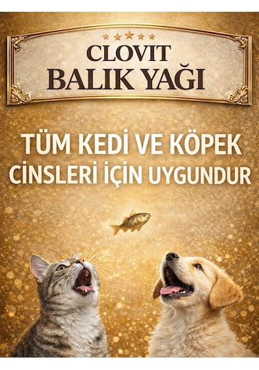 Clovit Kedi Somon Balık Yağı 200 Ml Omega 3 & 6 Epa Dha İçeren Takviye