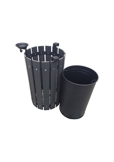 Safirkom Kompozit Yuvarlak Çöp Kovası SÇ12 G Antrasit (65 Lt.) Antrasit