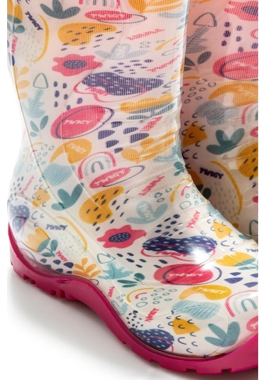 Twigy Nn0607 Yağmur Pembe Çocuk Çizme Kırmızı