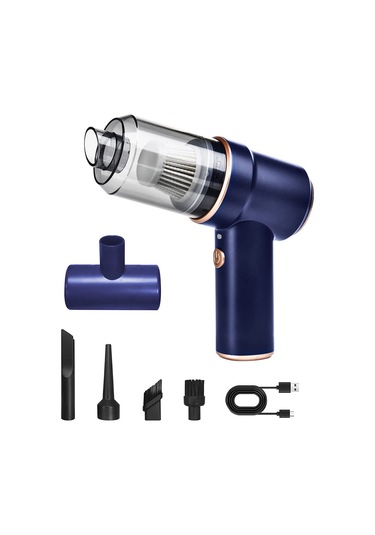 Maiyame 4000pa Güçlü Emişli 3 Ü 1 Arada Mini Elektrikli Süpürge, Led Aydınlatmalı Ve Taşınabilir 2 Nozul + 2 Fırça + Yer Fırçası + Usb Kablo