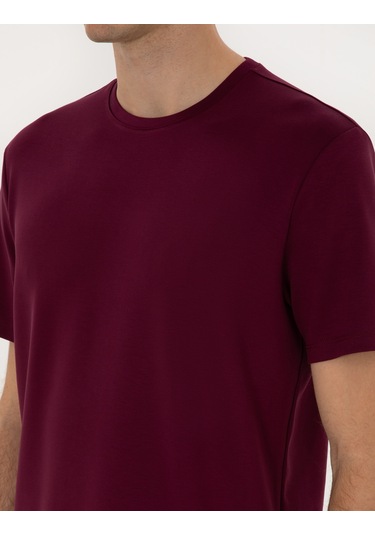 Pierre Cardin Erkek Plum Tişört 50308037-vr177 Plum