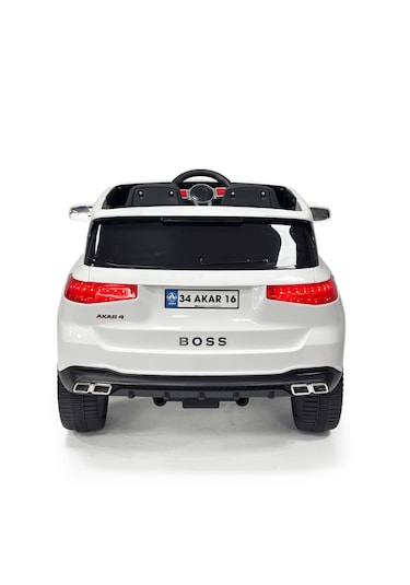Akar Boss Gt 12v Uzaktan Kumandalı Akülü Araba - Dans Modlu Beyaz