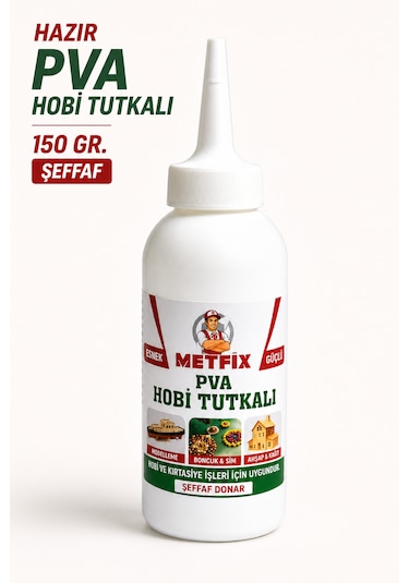 Metfix Pva Hobi Tutkalı 150gr, Şeffaf Donar
