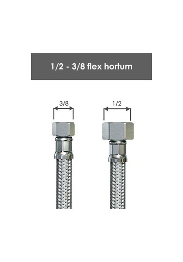 Sarıbey 3-8 - 1-2 Flex Bağlantı 50 Cm paslanmaz Yerli Ürün