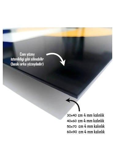 Beyaz Gold 3d Çiçekli Cam Tablo Çerçeveli Temperli İkili Dikey