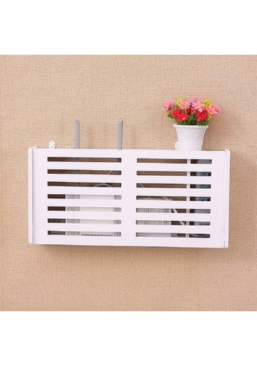 Sones Soket Yönlendirici Saklama Kutusu Set Üstü Kutu Dekorasyon Tv Dolabı Oturma Odası Bağlantı Kutusu, Boyut: 40,5x20,5x9,5 Cm Panjur