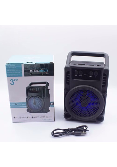 Greatnice Gts-1360 Bluetooth Rgb Hoparlör Usb / Tf Kart / Fm Radyo
